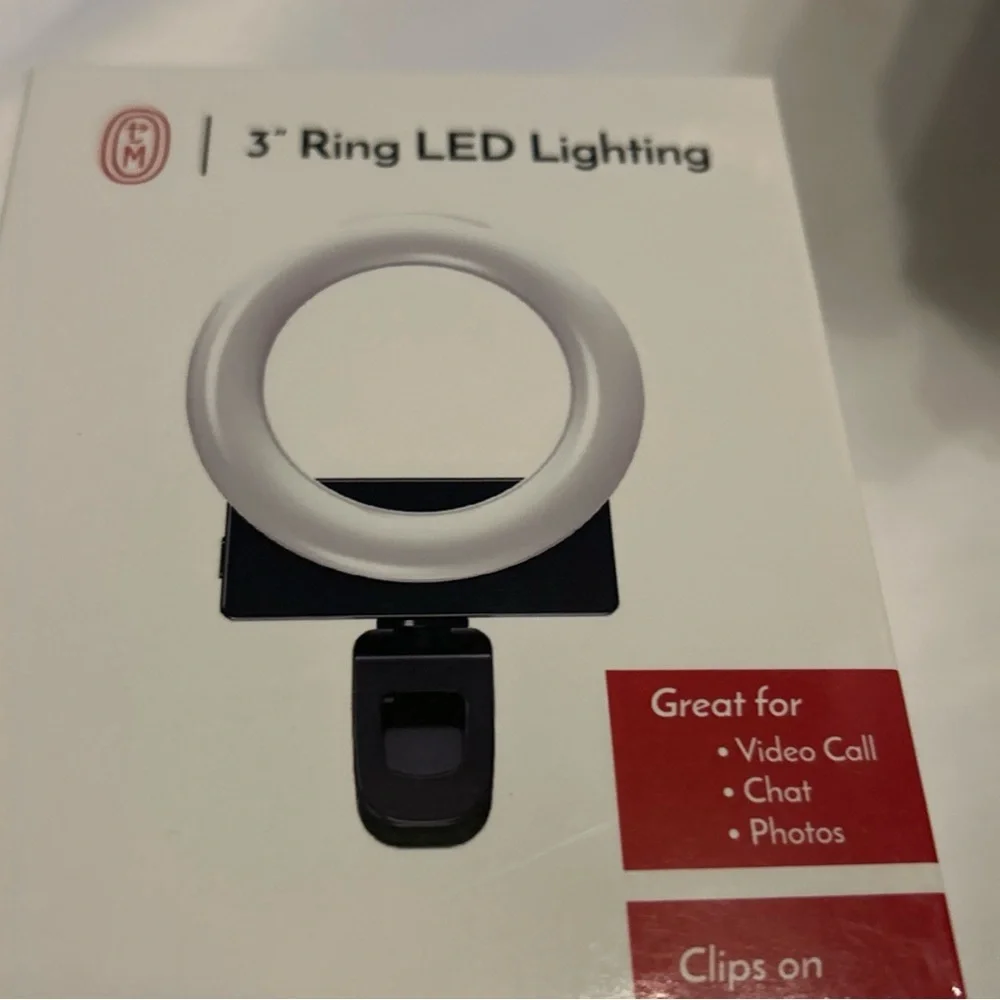 OTM Essentials Universal Ring Light, 3” Black, Brand New, Original Packaging